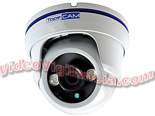 Cámara IP en formato domo con lente megapixel.