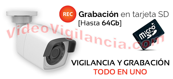 Cámara IP de exterior con grabación en tarjeta microSD