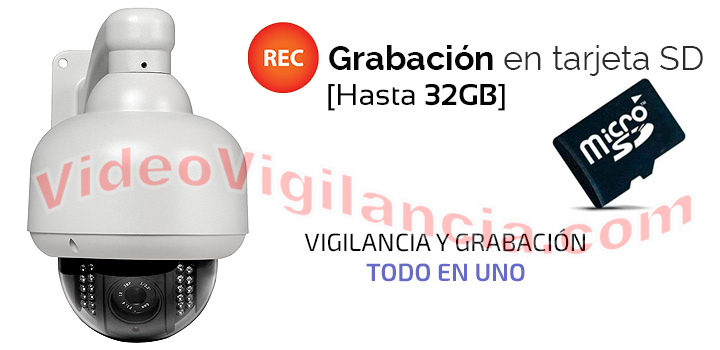 Cámara IP Wifi de exterior con grabación en tarjeta microSD de 8 Gb.