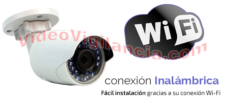 Cámara IP de exterior con conexión Wifi inalámbrica a Internet.