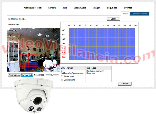 Activación por detección de movimiento.
