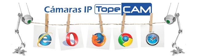 Las cámaras IP TopeCAM H.264 son compatibles con los navegadores web más populares del mercado.