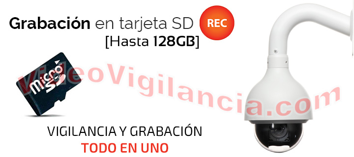 Cámara IP Full HD con grabación en tarjeta microSD interna.
