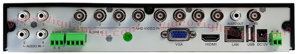 Grabador HD 720P de 8 canales avanzado con conexión a Internet.