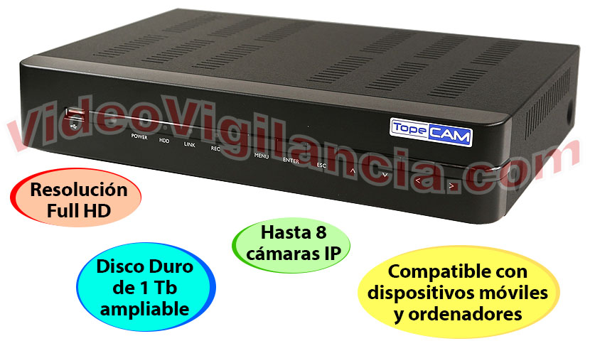 Grabador IP para 8 cámaras con la mejor relación calidad precio.