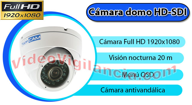 Características principales cámara domo HD-SDI.
