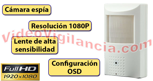 Cámara oculta en sensor de movimiento 1080P