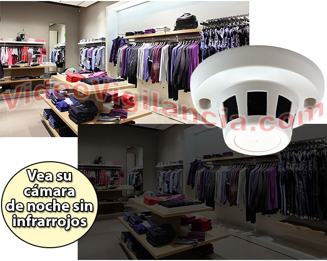 Obtenga imágenes de noche discretamente.