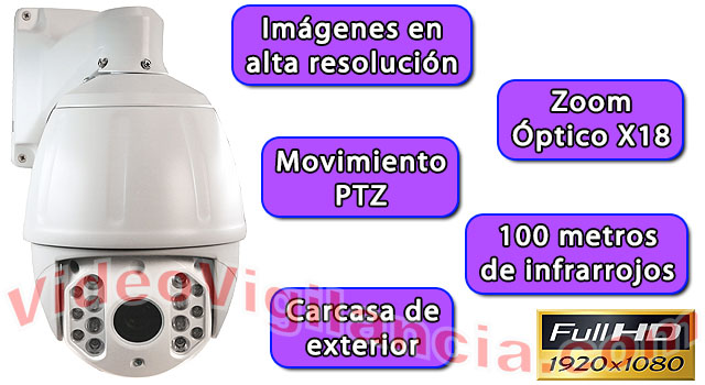 La mejor cámara PTZ con resolución Full HD.
