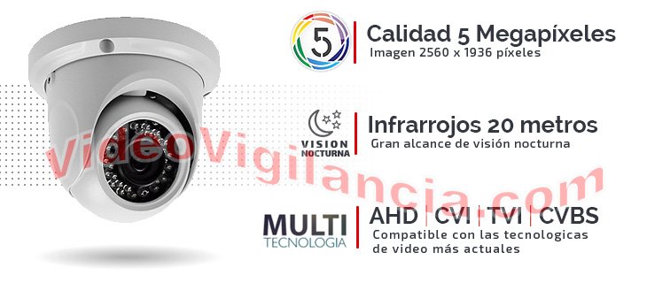 Cámaras calidad 5 Megapíxeles con visión nocturna incluidas en este kit de videovigilancia.
