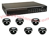 SISTEMA VIGILANCIA 8 CANALES AVANZADO H264 CON 6 CÁMARAS