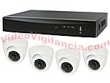 KIT VIGILANCIA 8 CANALES CON 4 CÁMARAS INTERIOR AMPLIABLE